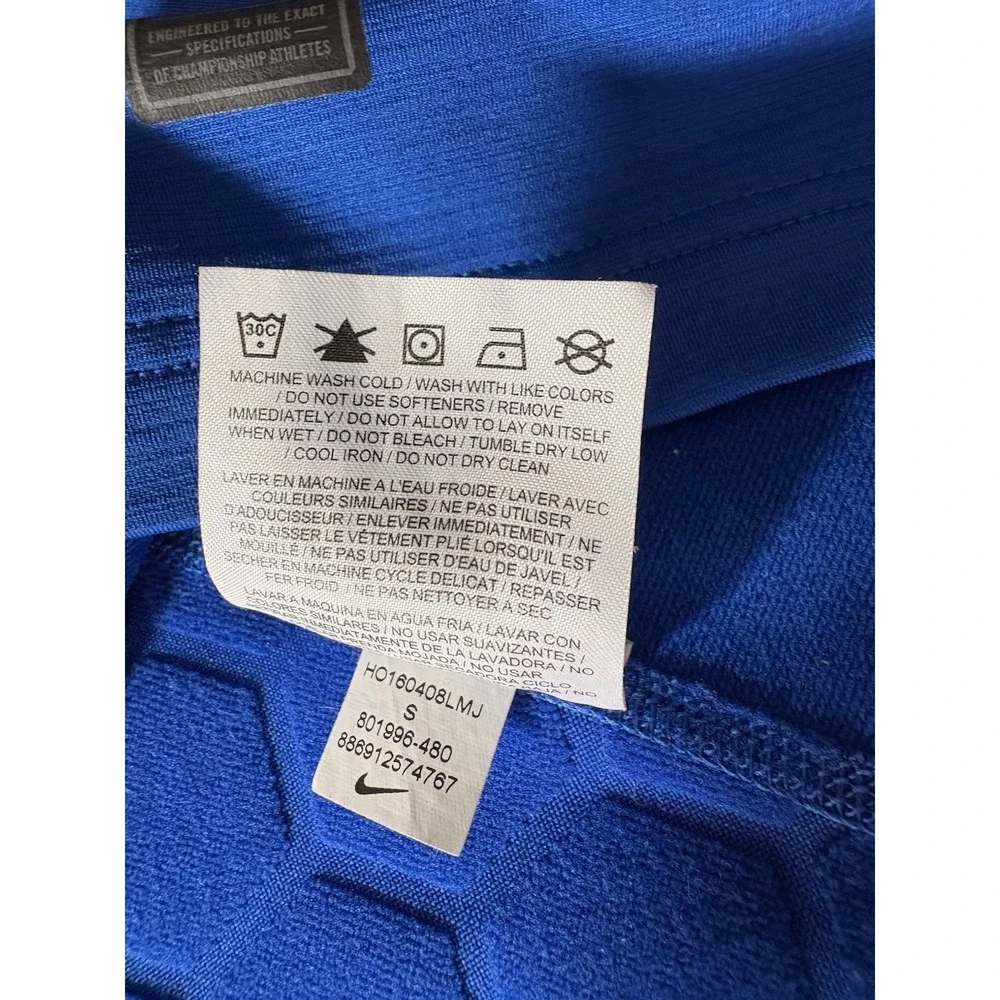 Nike‎ Pro Hyperwarm Shirt Size S Long Sleeve Blue Pullover